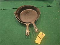 2 - Griswold Small Logo Skillets N0 8 and 9