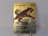 Pokemon Card Rare Gold Arcanine V