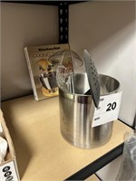 KITCHENAID COOK BOOK AND MISC UTENSILS