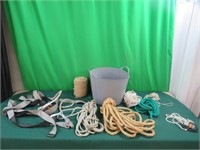 Safety harness, misc sizes of rope & tote