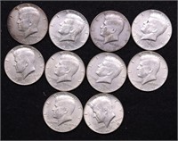 10 40 % SILVER HALF DOLLARS