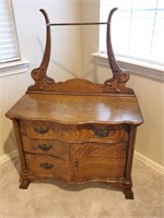 Antique Washstand Casters in Drawer