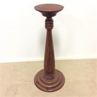 Turned Wood Pedestal Stand