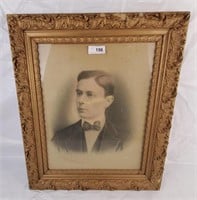 Antique Ornate Frame Man Picture