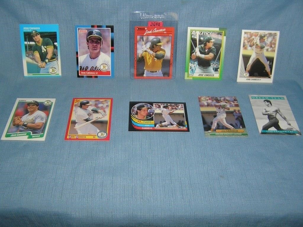 Collection of vintage Jose Conseco all star baseba