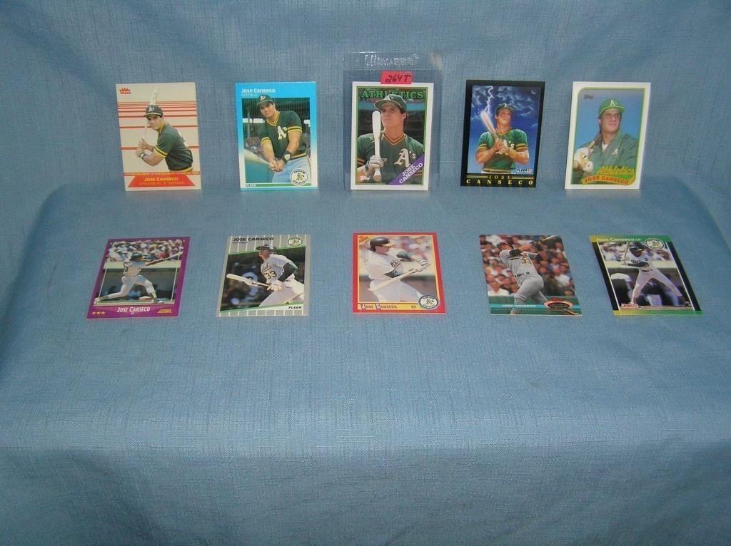 Collection of vintage Jose Conseco all star baseba