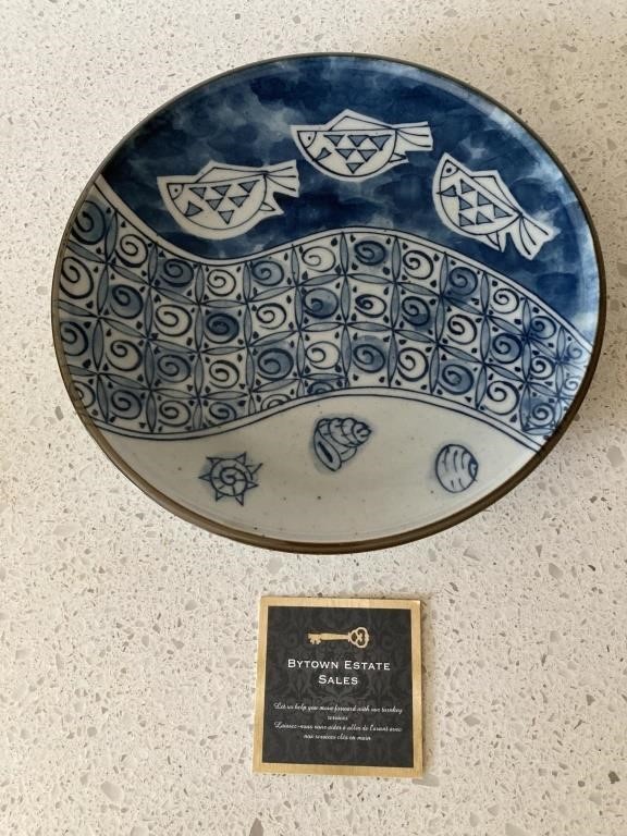 Blue Painted Plate