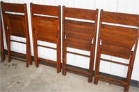 (9) Wooden Folding Chairs