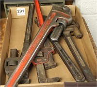 Flat lot: 5 Ridgid & other pipe wrenches