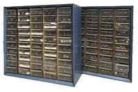 (2) 50-Drawer Metal Organizers, Assorted