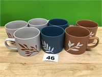 Speckled Leaf Mugs lot of 7