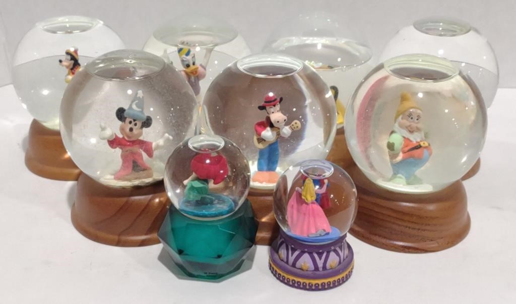 Disney Themed Snow Globes, 4"