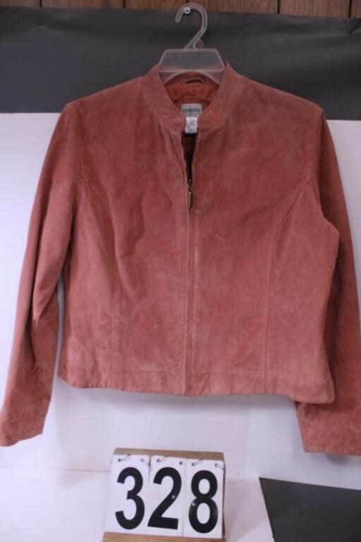 Chico's Size 2 Leather Jacket (Pink)