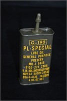 US Military O-190 PL-Special Lube Oil 4oz Can