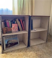 Pair Book Shelves w/ Books