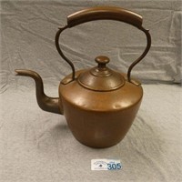 Early Copper Teapot - Dovetailed Bottom