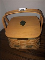 Longaberger basket with misc sewing