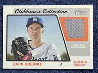 ZACK GREINKE 2015 CLUBHOUSE COLLECTION RELIC