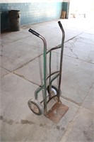 Heavy Duty Green 2-Wheel Hand Truck Solid Wheels