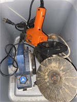 Tote with drill, grinder/sander nothing tested