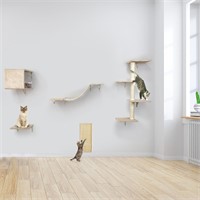 5Pcs Cat Wall Shelves and Perches Set,