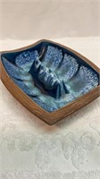Vtg Sequoia Ware blue gray ashtray