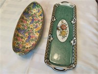 Bright Floral Patterned Vintage Servingwares