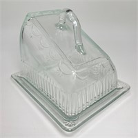 1996 THT Heavy Glass Covered Cheese Dish