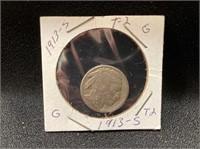 1913S T2 Buffalo Nickel