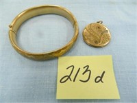 1/20, 12kt Gold Filled Bangle Bracelet & Vintage