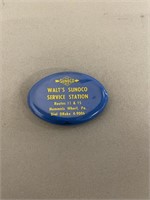 Vintage Rubber Coin Purse Blue Advertising- Sunoco