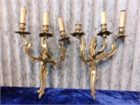 Large Guilt French Wall Sconces