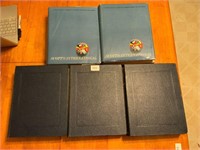 Vintage Scott's International Stamp Albums 1-5