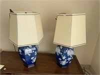 2. BLUE FLORAL LAMPS