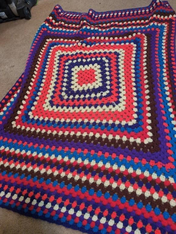 Small afghan royal colors