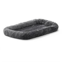 Qt Synthetic Fur Pet Bed Gray