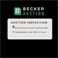Inspection Dates: Wednesday, June 26th 3-6  p.m. Y