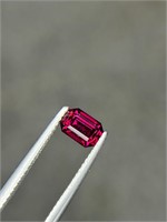 1.15  carats Emerald Cut Natural Red Garnet