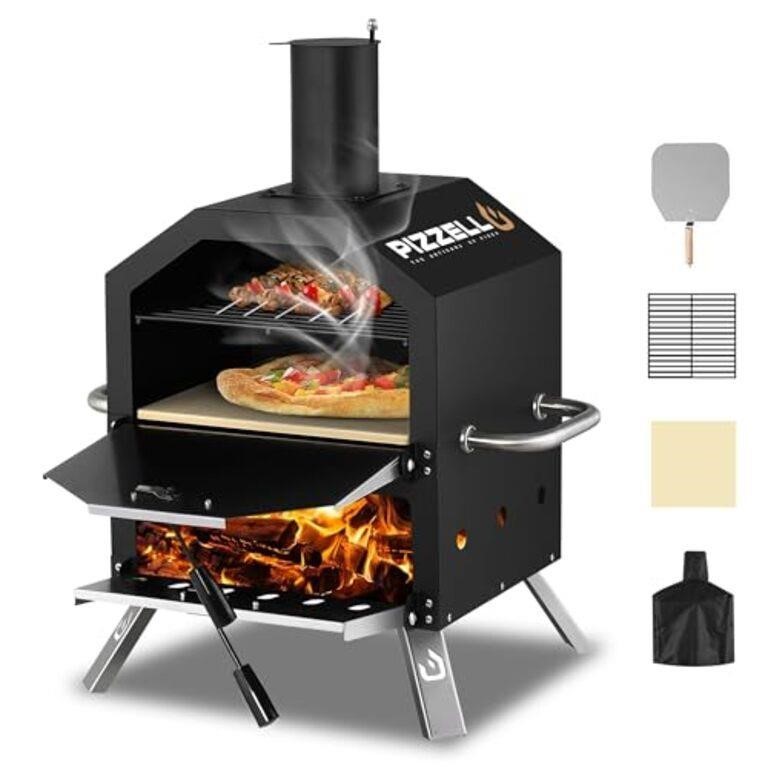 Pizzello Outdoor Pizza Oven Wood Fired 2-Layer