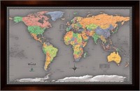 Homemagnetics 37 x 25 Modern World Magnetic Map