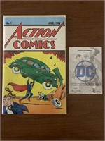 DC Action Comics #1 Official Reprint w/COA