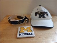 U of M Hat, Belt and Coaster