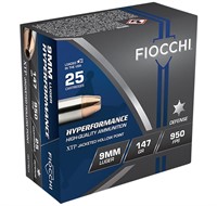 Fiocchi 9XTPB25 Hyperformance Defense 9mm Luger 14