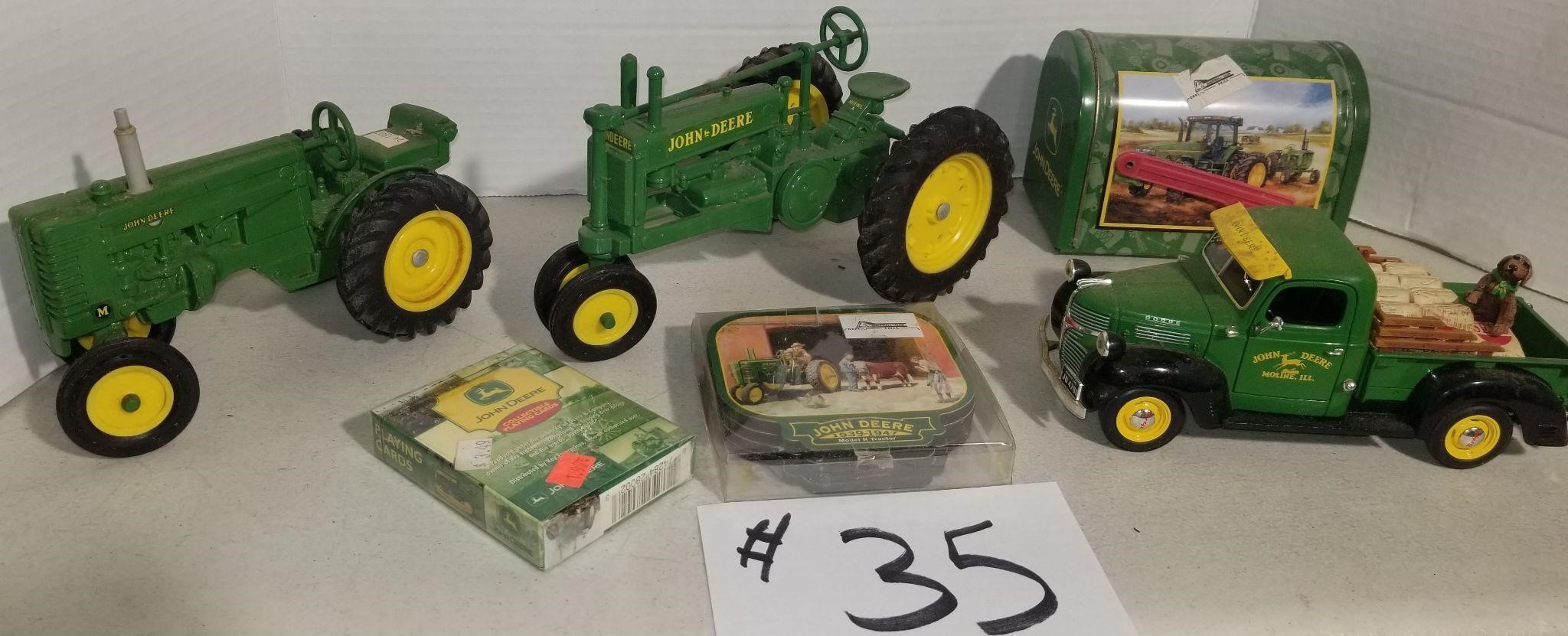 John Deere Group, 2 Tractors, one Truck,