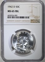 1962-D FRANKLIN HALF DOLLAR NGC