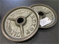 (2) 25 lbs Metal Weight Plates