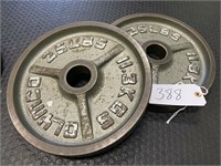 (2) 25 lbs Metal Weight Plates