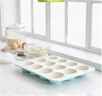 GREENLIFE CERAMIC NONSTICK MUFFIN PAN | TURQUOISE