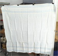 Vintage Blue Stripe Square Table Cloth 42x45