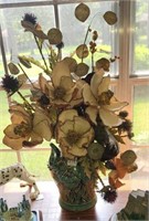 Flower arrangement in Mexican Pottery Vase, 22"T